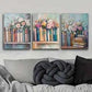 3pcs Books on the Shelf Colorful Beauty Perfect Wall Art Set Canvas Framed 40x60cm - High Quality Print 100% Australian Made Wall Canvas Ready to Hang