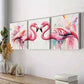 3pcs Two Lovers of Flamingos Colorful Perfect Wall Art Set Canvas Framed 40x60cm - High Quality Print 100% Australian Made Wall Canvas Ready to Hang