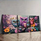 3pcs Many Lovely Owls Colorful Painting Perfect Wall Art Set Canvas Framed 40x60cm - High Quality Print 100% Australian Made Wall Canvas Ready to Hang