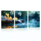 3pcs Peaceful Yoga Natural Scenery Zen Wall Art Set Canvas Framed 40x60cm - High Quality Print 100% Australian Made Wall Canvas Ready to Hang