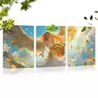 3pcs Elegant Angel of Money with Sky view Wall Art Set Canvas Framed 40x60cm - High Quality Print 100% Australian Made Wall Canvas Ready to Hang