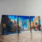 3pcs Colored Gate Picture Colorful Perfect Wall Art Set Canvas Framed 40x60cm - High Quality Print 100% Australian Made Wall Canvas Ready to Hang