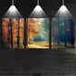3pcs Quiet Forest Autumn Trees Wall Art Set Canvas Framed 40x60cm - High Quality Print 100% Australian Made Wall Canvas Ready to Hang