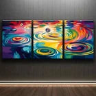 3pcs Colored Raindrop Color Rainbow Perfect Wall Art Set Canvas Framed 40x60cm - High Quality Print 100% Australian Made Wall Canvas Ready to Hang