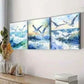 3pcs Seagulls Fly Over the Waves Ocean Perfect Wall Art Set Canvas Framed 40x60cm - High Quality Print 100% Australian Made Wall Canvas Ready to Hang