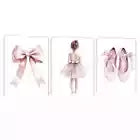 3pcs Elegant Dancer Shoes With Bows Wall Art Set Canvas Framed 40x60cm - High Quality Print 100% Australian Made Wall Canvas Ready to Hang
