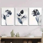 3pcs Abstract Modern Blue Floral Botanical Metal Print Ready to Hang Art