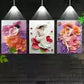 3pcs Charming Fashionable Woman With Flowers Wall Art Set Canvas Framed 40x60cm - High Quality Print 100% Australian Made Wall Canvas Ready to Hang