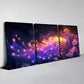 3pcs Colorful magical Peacock with Pink Florals Wall Art Set Canvas Framed 40x60cm - High Quality Print 100% Australian Made Wall Canvas Ready to Hang