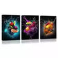 3pcs Delicious Colorful Abstract Fruits Wall Art Set Canvas Framed 40x60cm - High Quality Print 100% Australian Made Wall Canvas Ready to Hang