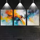 3pcs Modern Beautiful Abstract Colors Painting Wall Art Set Canvas Framed 40x60cm - High Quality Print 100% Australian Made Wall Canvas Ready to Hang