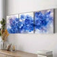 3pcs Blue Flower Watercolor Colorful Perfect Wall Art Set Canvas Framed 40x60cm - High Quality Print 100% Australian Made Wall Canvas Ready to Hang