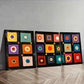 3pcs Colorful Square Modern Colorful Perfect Wall Art Set Canvas Framed 40x60cm - High Quality Print 100% Australian Made Wall Canvas Ready to Hang