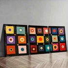 3pcs Colorful Square Modern Colorful Perfect Wall Art Set Canvas Framed 40x60cm - High Quality Print 100% Australian Made Wall Canvas Ready to Hang
