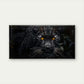 Black Jaguar with Amber Eyes Wall Art Canvas Office Home Room Framed 80x45cm
