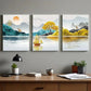 3pcs  Fashion Abstract Landscape Metal Print Ready to Hang Art