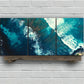 3pcs Rocky Coastline Blue & White Metal Print Ready to Hang Art