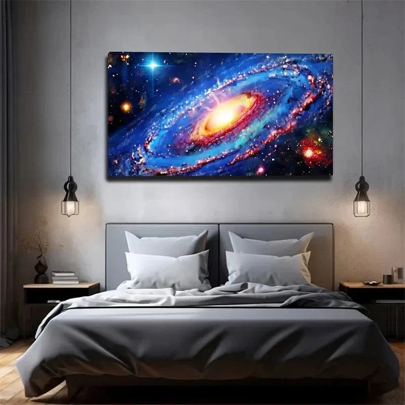 Colorful Vast World Bohemian Wall Art Canvas Office Home Room Framed 80x45cm