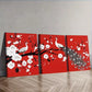 3pcs Modern Peacock & Floral Design, Wall Art Set Canvas Framed 40x60cm - High Quality Print 100% Australian Made Wall Canvas Ready to Hang