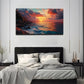 The Rising Sun Is Suitable Wall Art Canvas Office Home Room Framed 80x45cm
