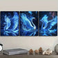 3pcs A magnificent white swan   Wall Art Set Canvas Framed 40x60cm - High Quality Print 100% Australian Made Wall Canvas Ready to Hang