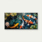 Koi Fish Water Reflection Wall Art Canvas Office Home Room Framed 80x45cm