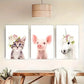 3pcs Pig Unicorn And Cat Poster Cute Animal Art Metal Print Ready to Hang Art