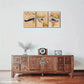 3pcs Airplane and Map Decoration Poster Metal Print Ready to Hang Art