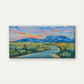 Abstract Mountain Road Sunset Wall Art Canvas Office Home Room Framed 80x45cm