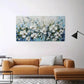 Elegant Blue Crayon Flower wall canvas office home room framed 120x60cm