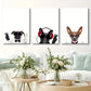 3pcs Whimsical Puppy Headphones & Goggles Metal Print Ready to Hang Art