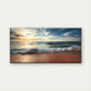 Sea Wave Ocean Sunset Wall Art Canvas Office Home Room Framed 80x45cm