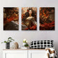 3pcs Regal Autumn Empress Metal Print Ready to Hang Art
