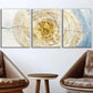 3pcs Minimalist Golden Vortex Design Metal Print Ready to Hang Art