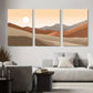 3pcs Minimalist Mountains and Sun Metal Print Ready to Hang Art