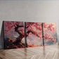 3pcs Cherry Tree Flowers Nature Wall Art Set Canvas Framed 40x60cm - High Quality Print 100% Australian Made Wall Canvas Ready to Hang