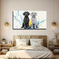Two Cute Puppies Suitable Wall Art Canvas Office Home Room Framed 80x45cm