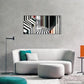 3pcs Simple Stylish Stripes Decoration Poster Metal Print Ready to Hang Art