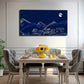 Striking Moonlit Village Wall Art Canvas Office Home Room Framed 80x45cm