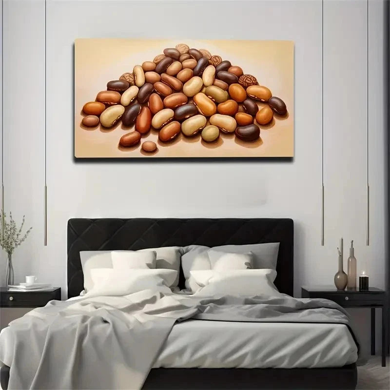 Bohemian Style Nut Wall Art Canvas Office Home Room Framed 120x60cm