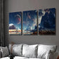 3pcs Fantasy Sci Fi Outer Space Landscape Wall Art Set Canvas Framed 40x60cm - High Quality Print 100% Australian Made Wall Canvas Ready to Hang