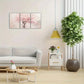 3pcs Pink & White Abstract Botanical Prints Metal Print Ready to Hang Art