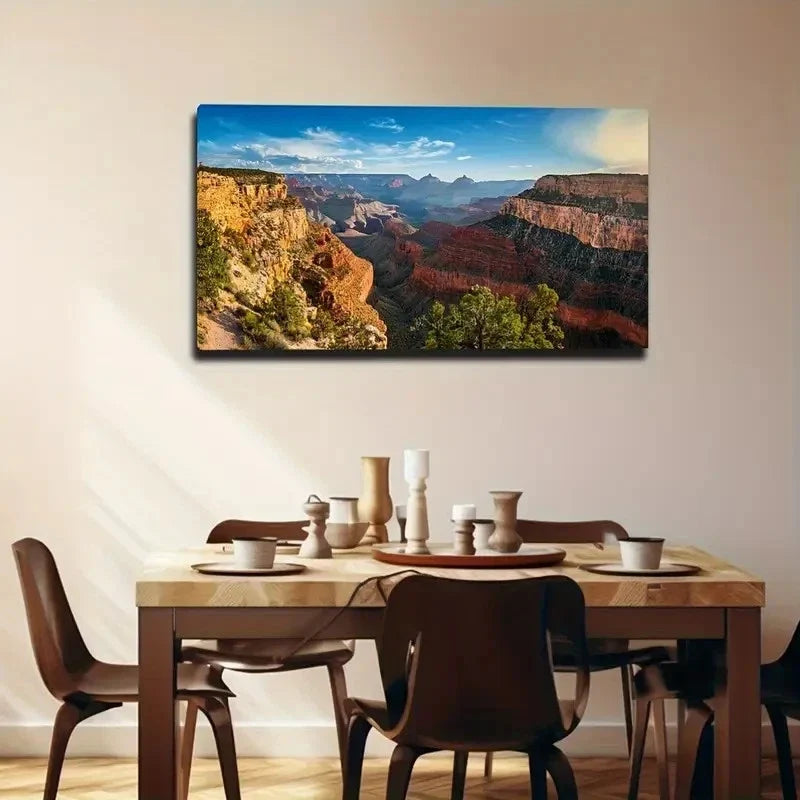 Grand Canyon Landscape Wall Art Canvas Office Home Room Framed 80x45cm