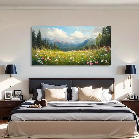 Vintage & Contemporary Woodland Wall Art Canvas Office Home Room Framed 120x60cm