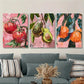 3pcs Fashion fruit art, tomatoes, avocados Metal Print Ready to Hang Art