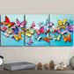 3pcs  Lots of butterflies dancing Wall Art Set Canvas Framed 40x60cm - High Quality Print 100% Australian Made Wall Canvas Ready to Hang