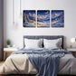 3pcs Majestic Snow ,Mountains & Starry Night Sky Wall Art Set Canvas Framed 40x60cm - High Quality Print 100% Australian Made Wall Canvas Ready to Hang