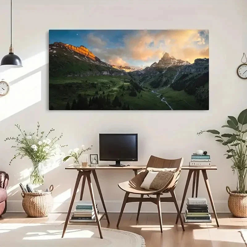 Contemporary Nature Scenery Wall Art Canvas Office Home Room Framed 120x60cm