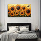 Bee And Sunflower Attractive Wall Art Canvas Office Home Room Framed 120x60cm