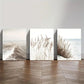 3pcs Nordic Beach Landscape Blue Sea Beige Metal Print Ready to Hang Art